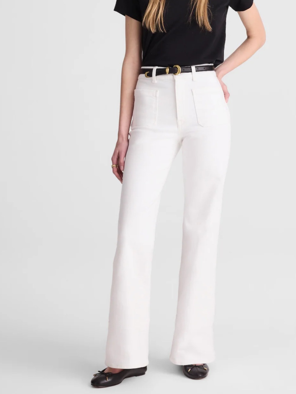Madewell The Emmy Wide-Leg Jean In Super Stretch Denim In Tile White